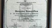 Mención Honorífica – Hospital de Especialidades, Centro Medico Nacional, Ciudad Obregón, Son.